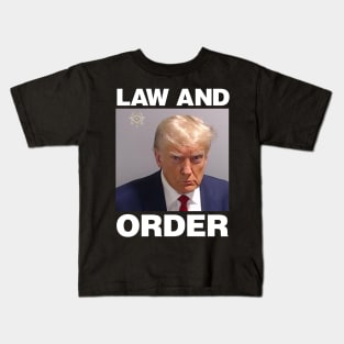 Real Donald Trump Mug Shot, Law & Order Kids T-Shirt